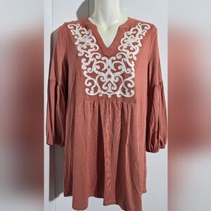 $34 Ocean + Coast fishing shirt M navy blue short sleeve swordfish logo